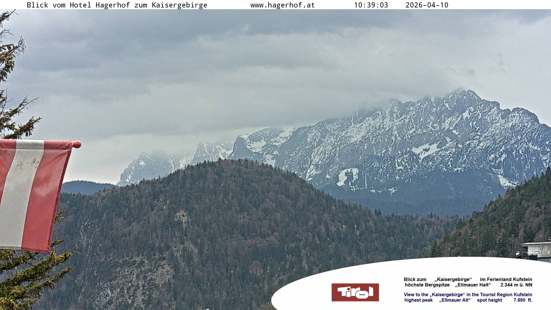 Archiv Foto Webcam Blick aufs Kaisergebirge