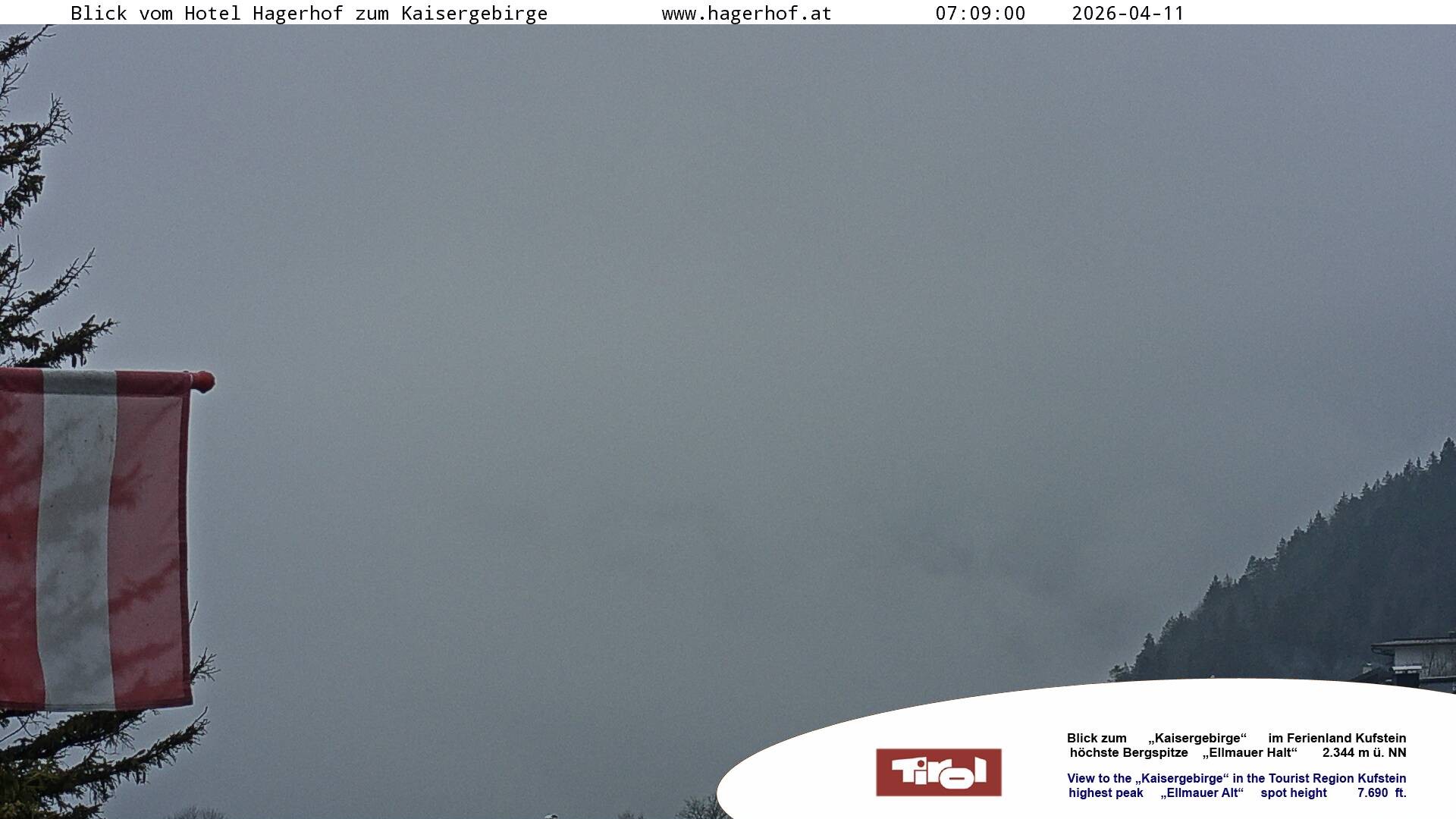 Archiv Foto Webcam Blick aufs Kaisergebirge