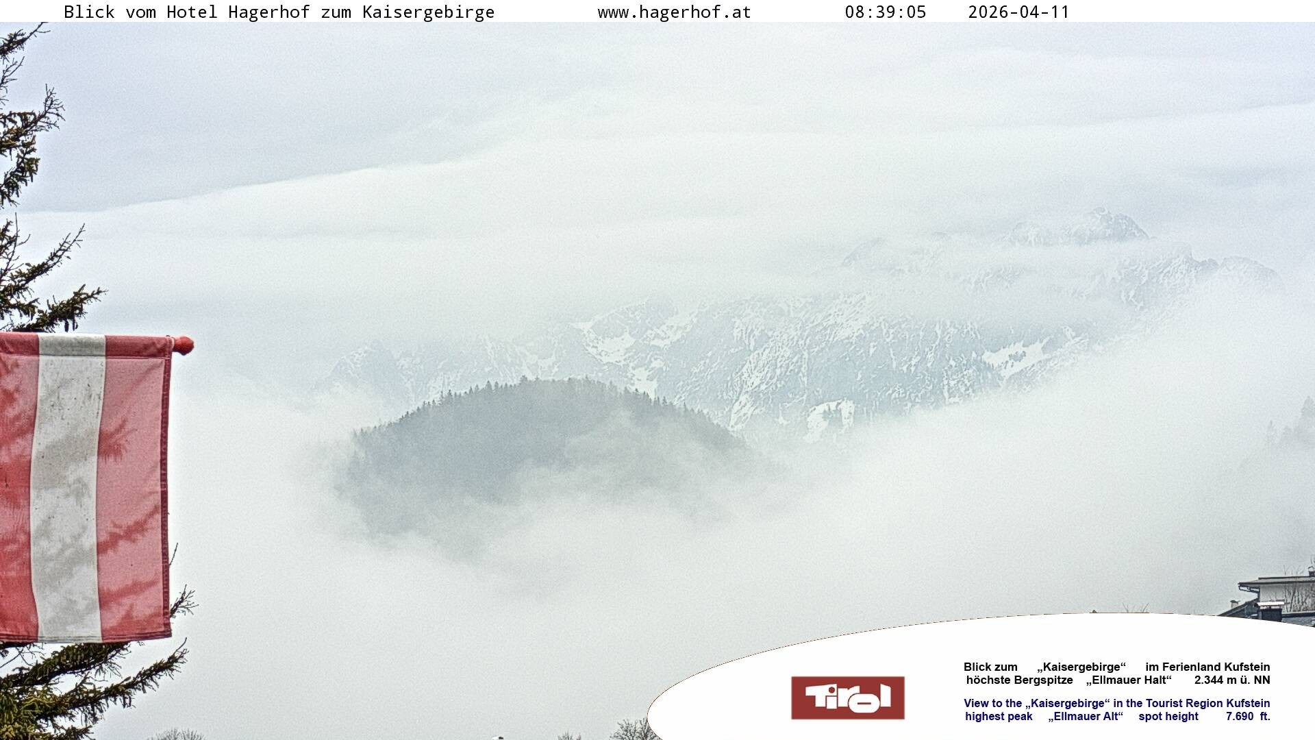 Archiv Foto Webcam Blick aufs Kaisergebirge