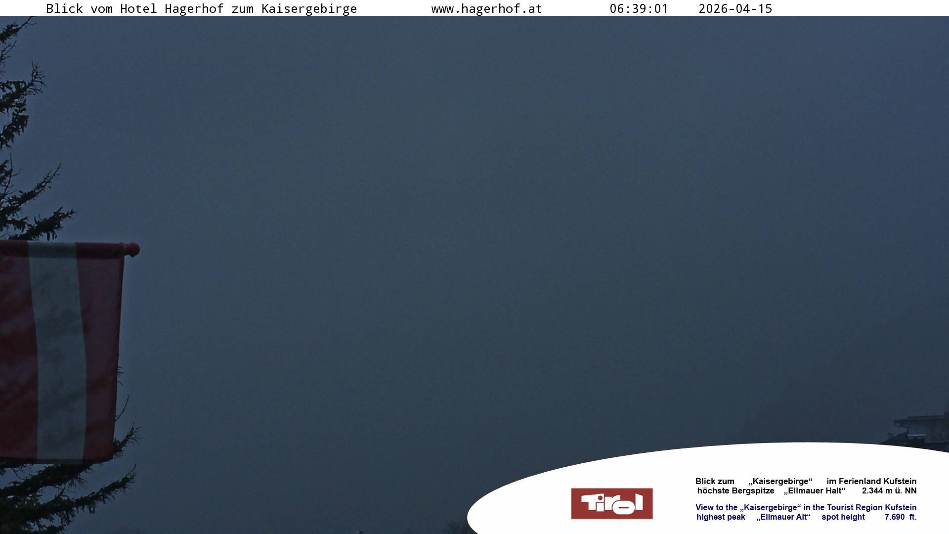 Archived image Webcam View to Kaisergebirge