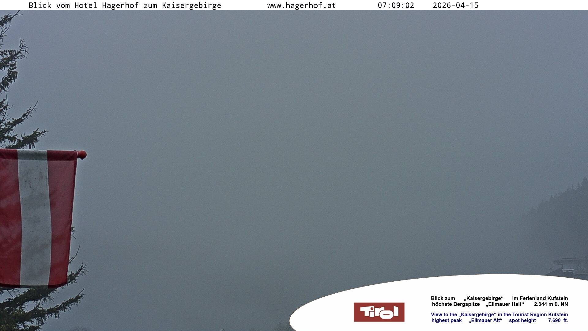 Archived image Webcam View to Kaisergebirge