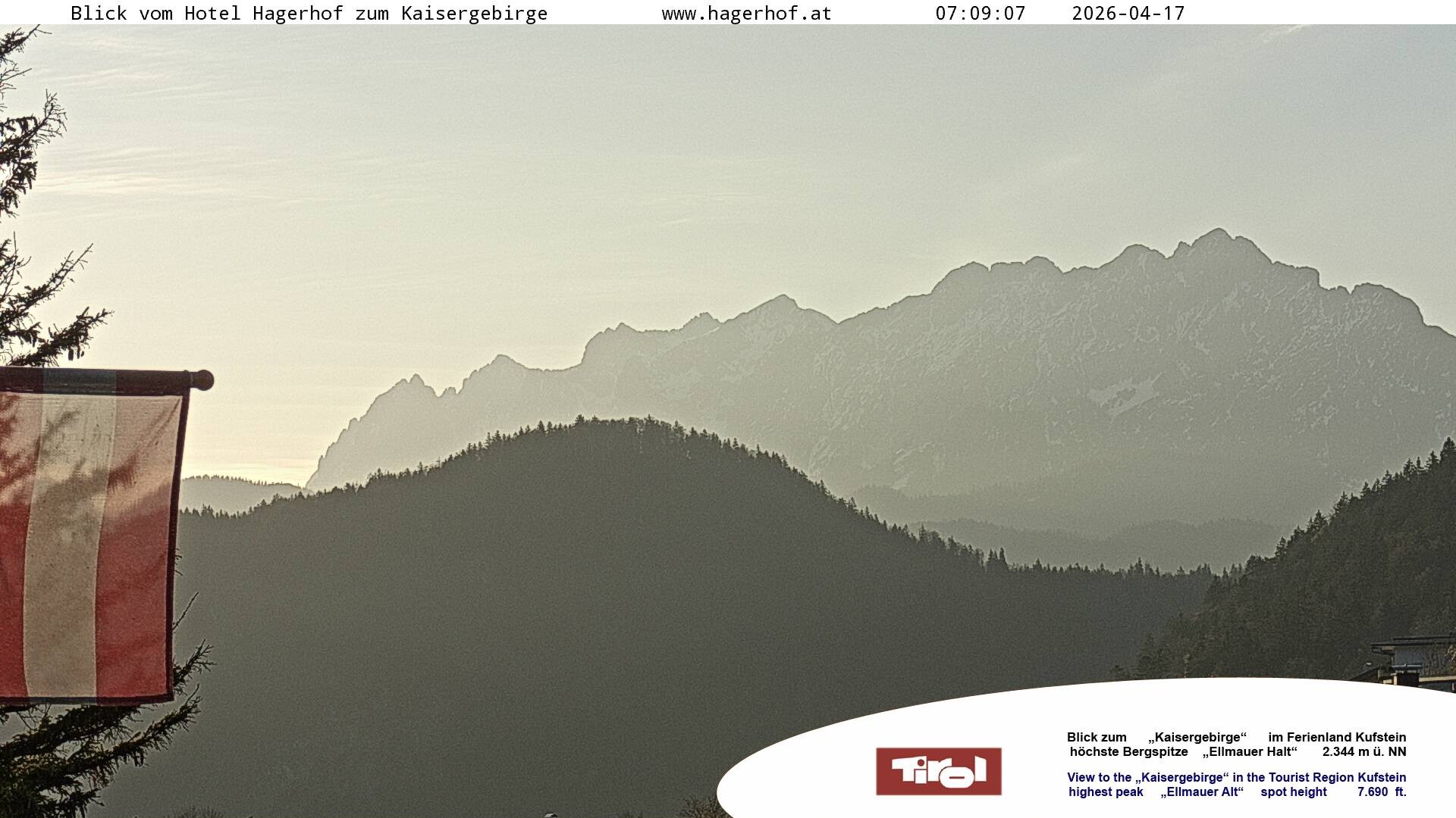 Archived image Webcam View to Kaisergebirge