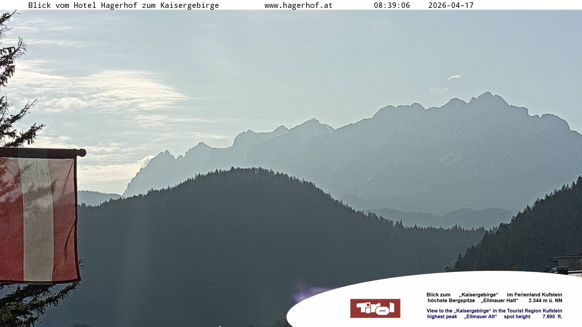 Archived image Webcam View to Kaisergebirge