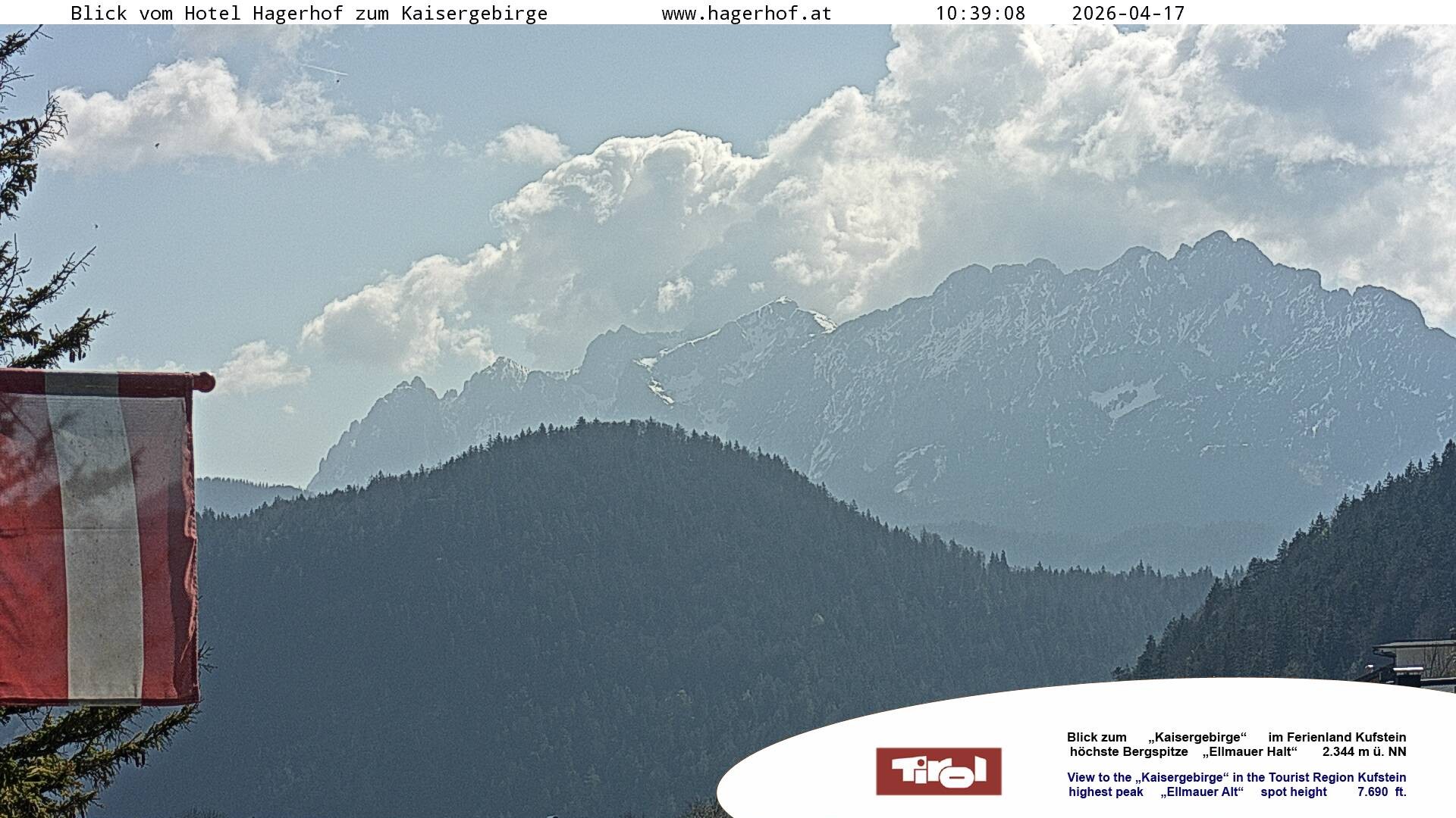 Archived image Webcam View to Kaisergebirge