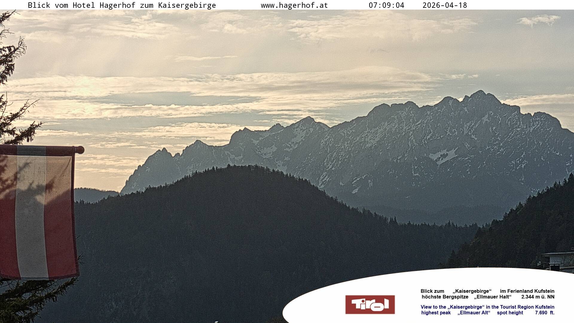 Archiv Foto Webcam Blick aufs Kaisergebirge