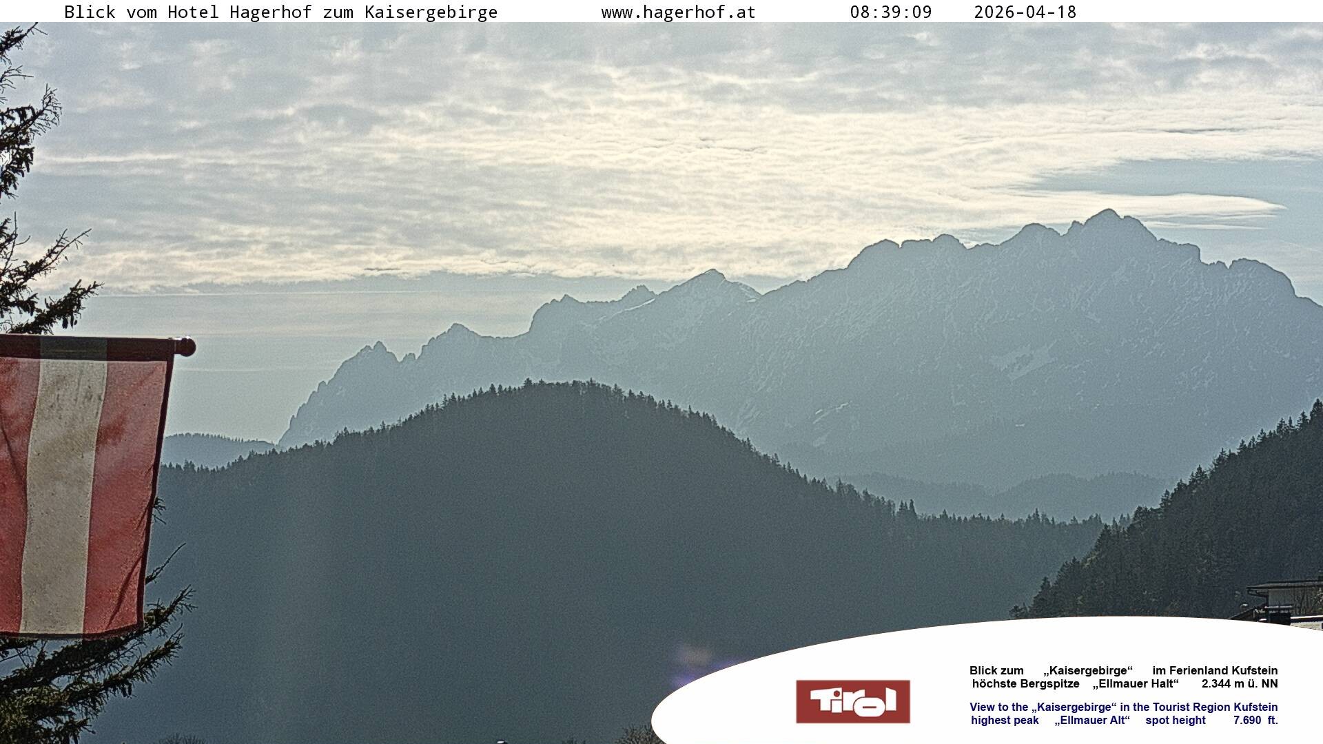 Archiv Foto Webcam Blick aufs Kaisergebirge