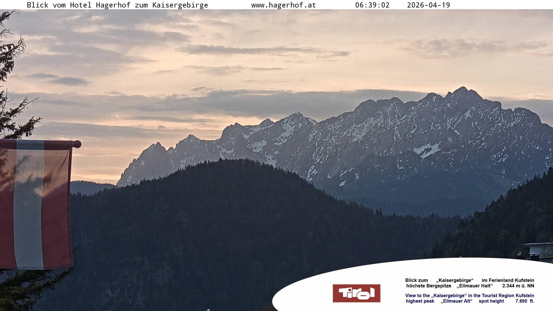 Archiv Foto Webcam Blick aufs Kaisergebirge