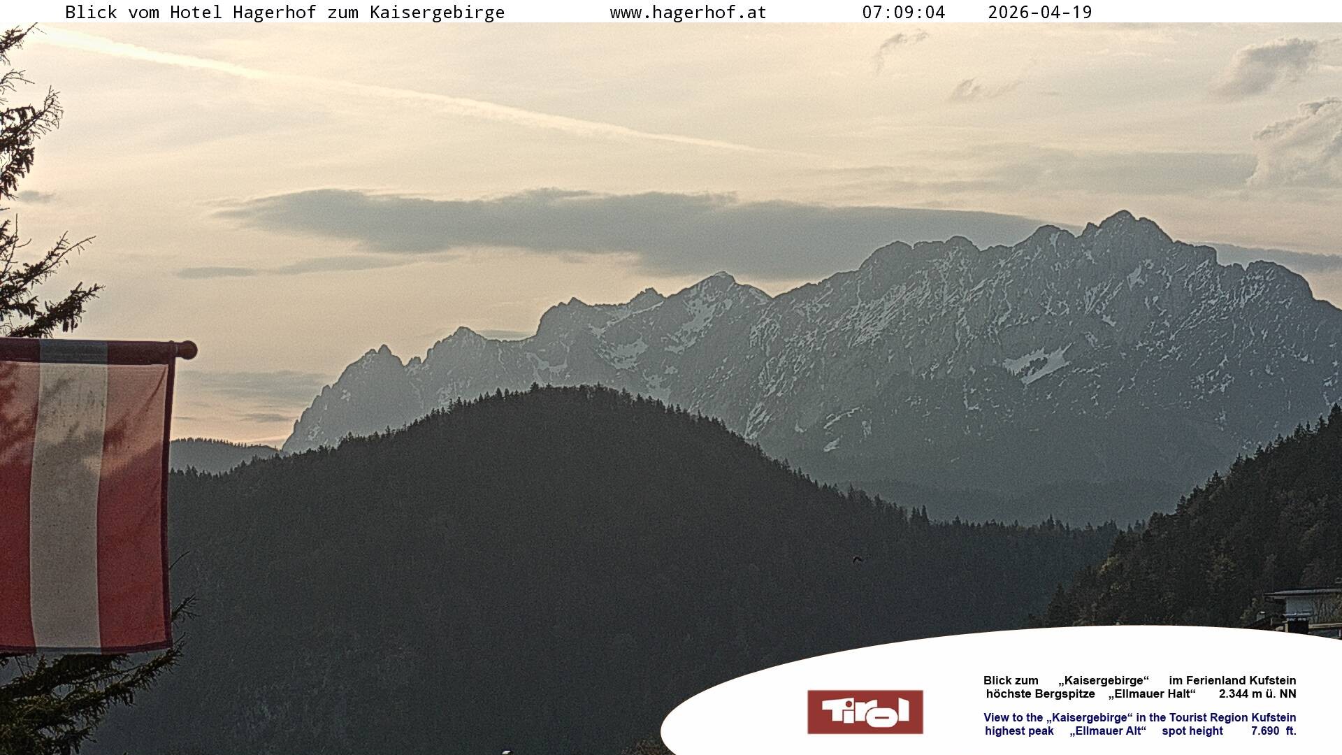Archiv Foto Webcam Blick aufs Kaisergebirge