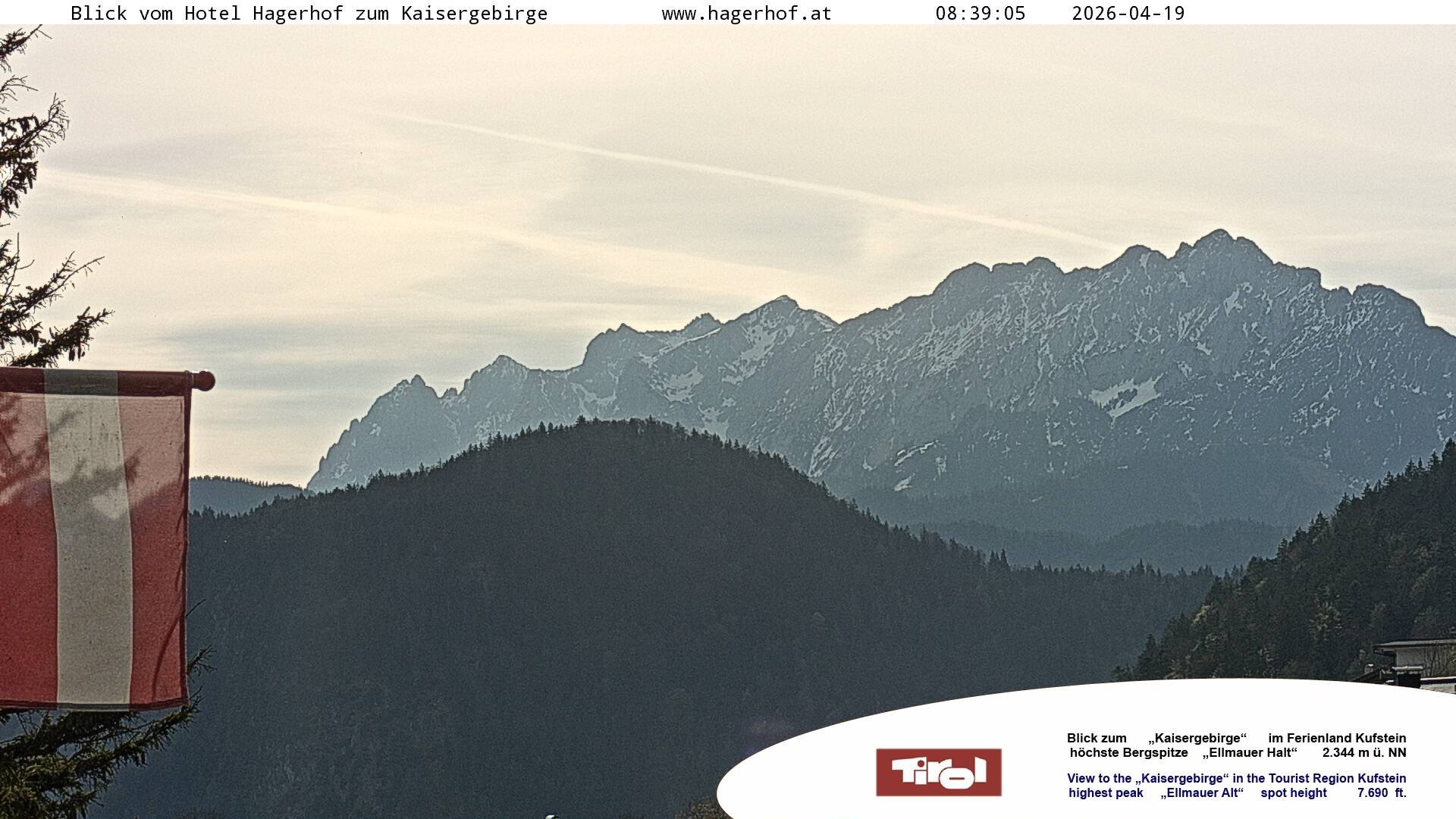 Archiv Foto Webcam Blick aufs Kaisergebirge