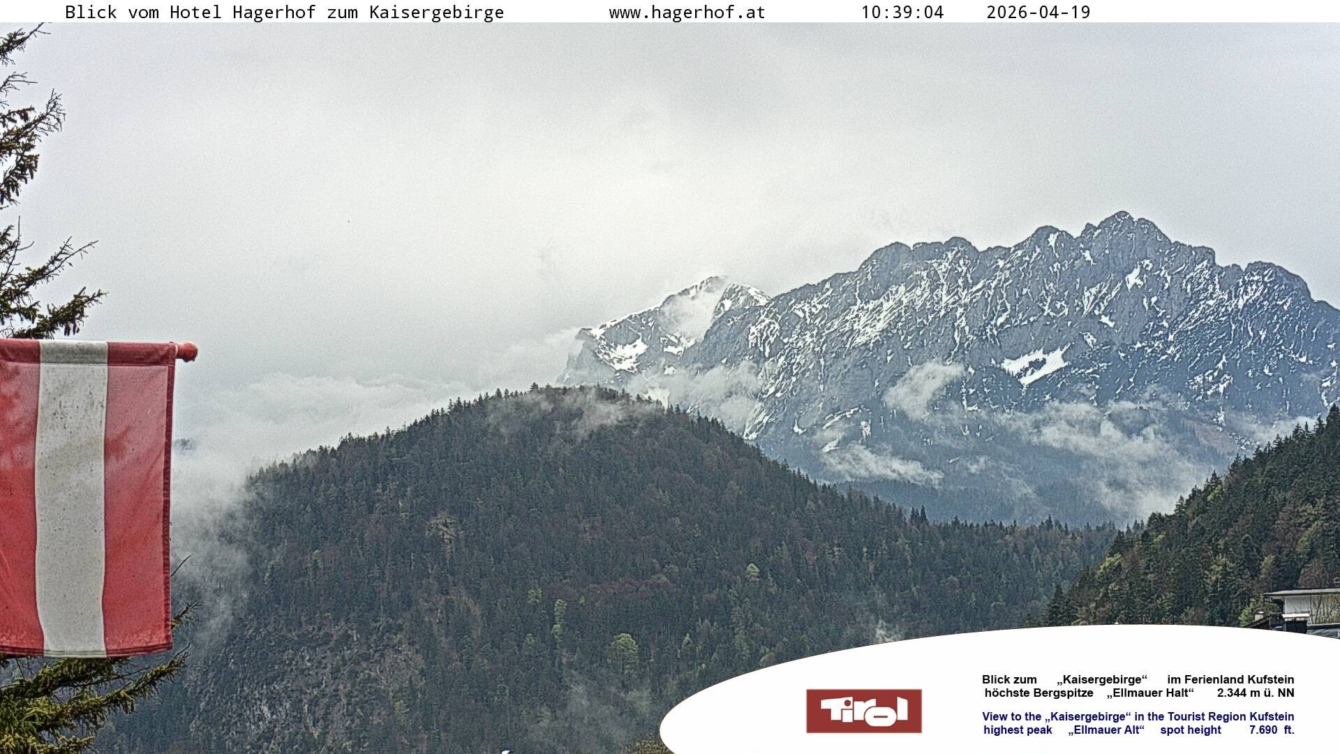 Archiv Foto Webcam Blick aufs Kaisergebirge