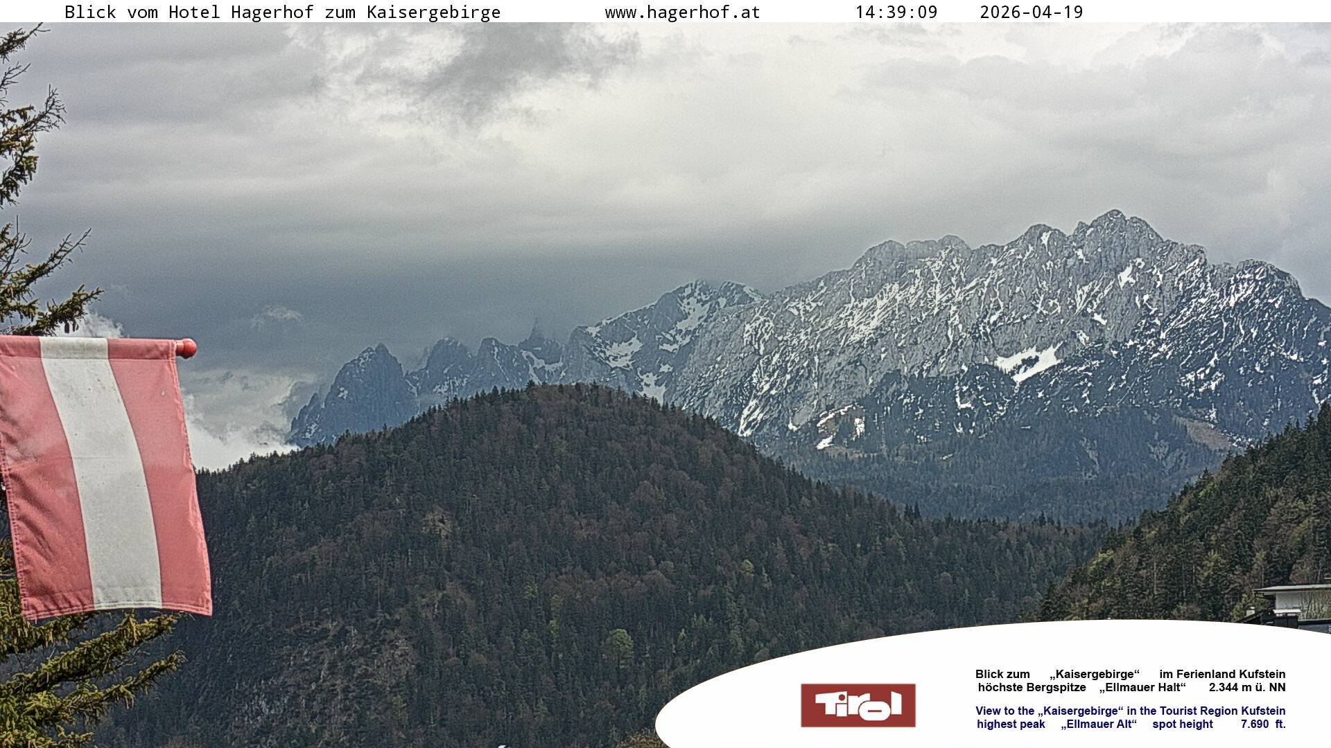 Archiv Foto Webcam Blick aufs Kaisergebirge