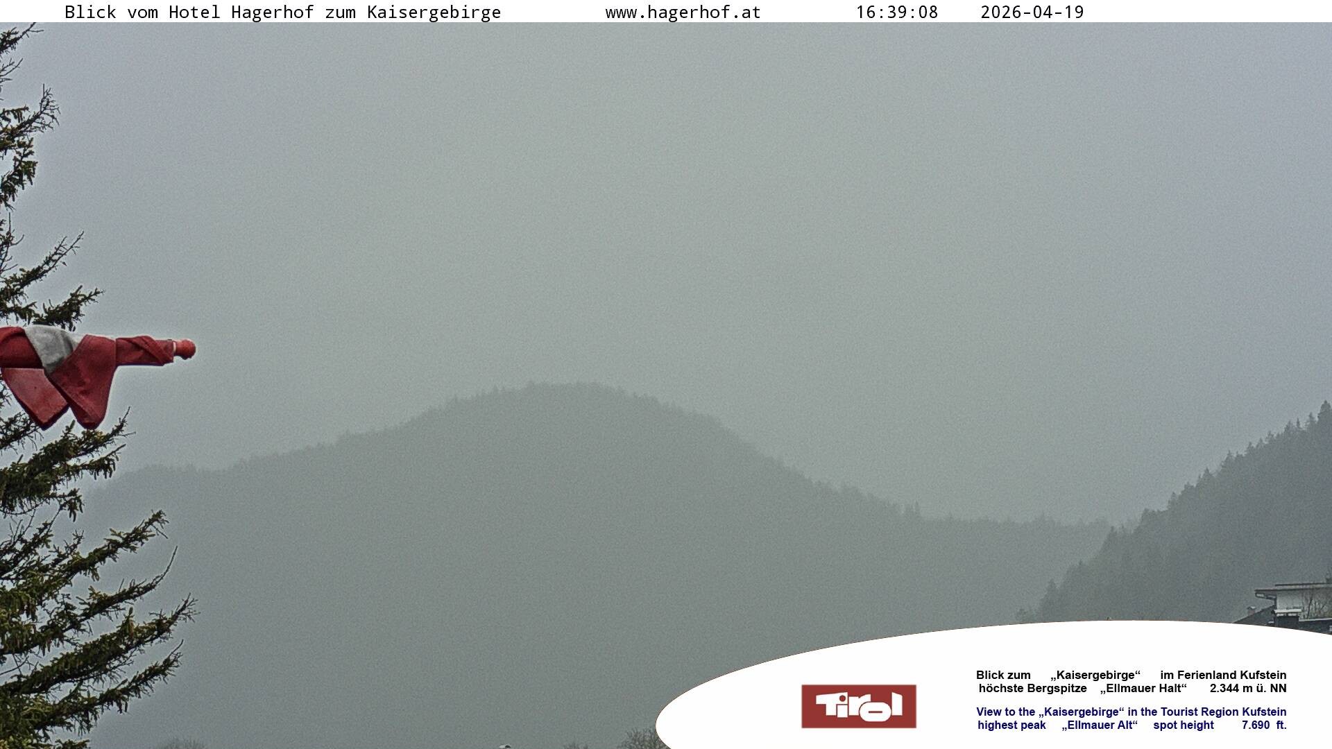 Archived image Webcam View to Kaisergebirge
