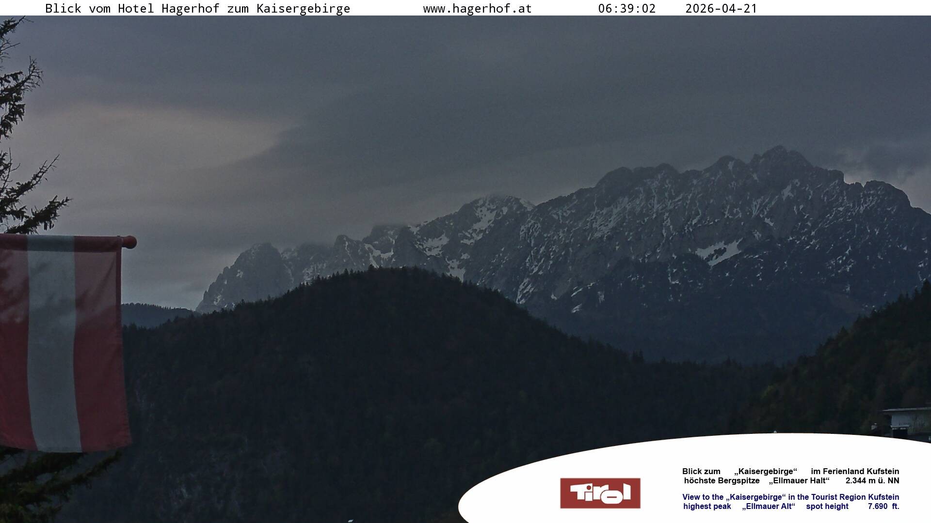 Archived image Webcam View to Kaisergebirge
