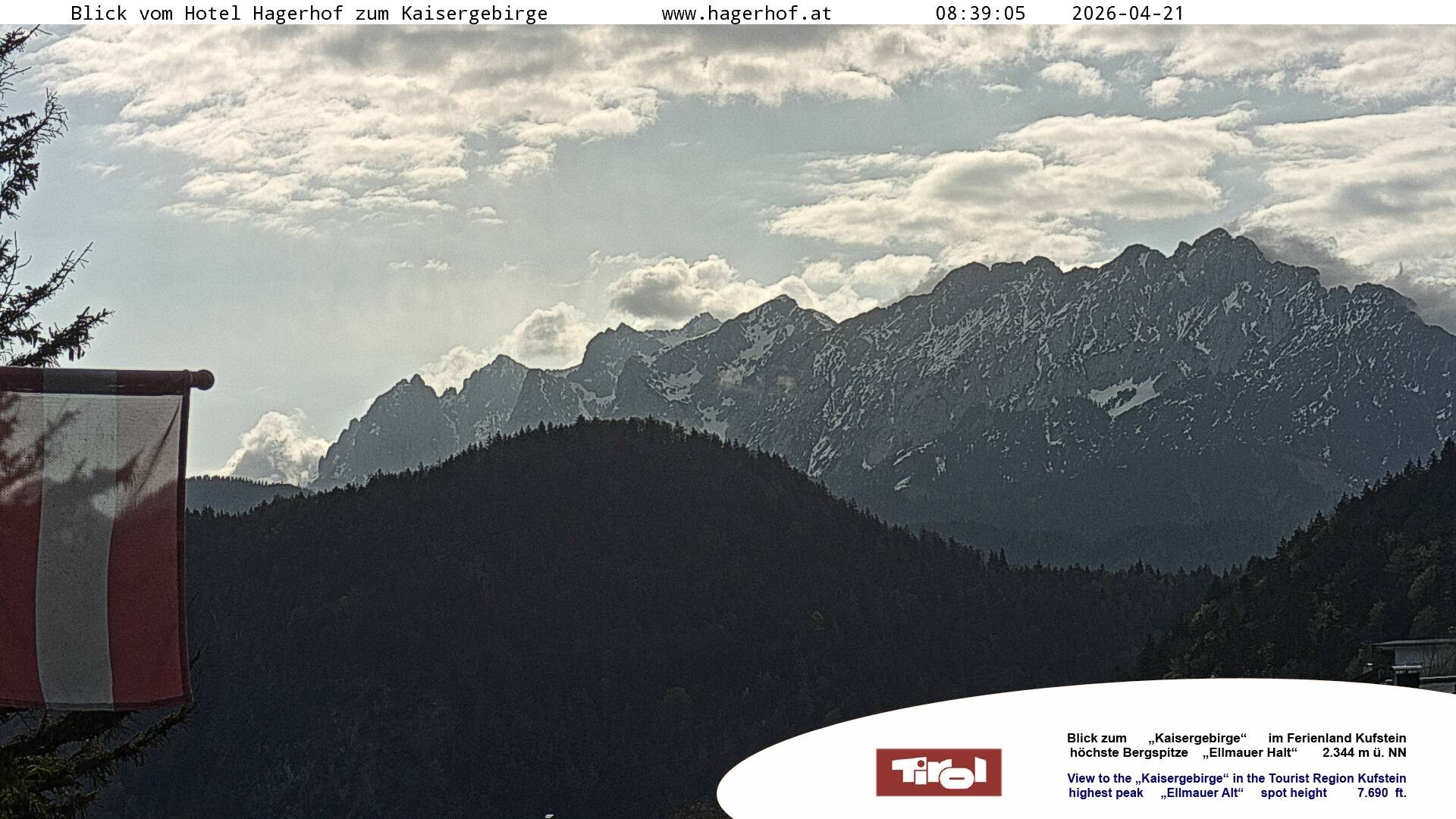 Archiv Foto Webcam Blick aufs Kaisergebirge