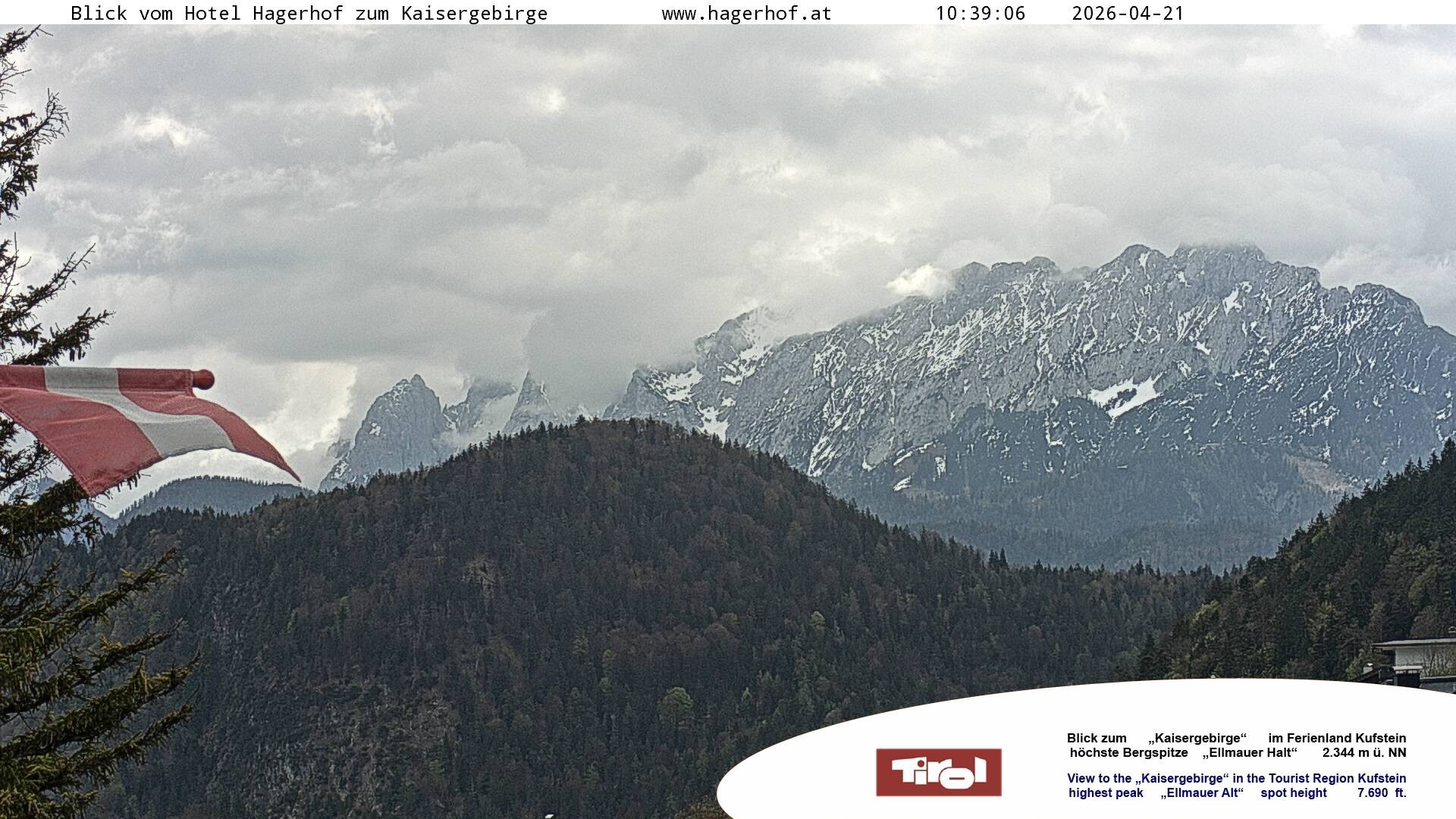 Archiv Foto Webcam Blick aufs Kaisergebirge