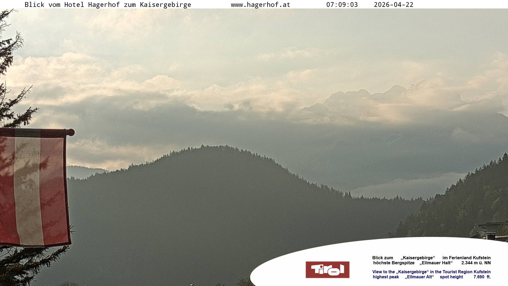 Archiv Foto Webcam Blick aufs Kaisergebirge