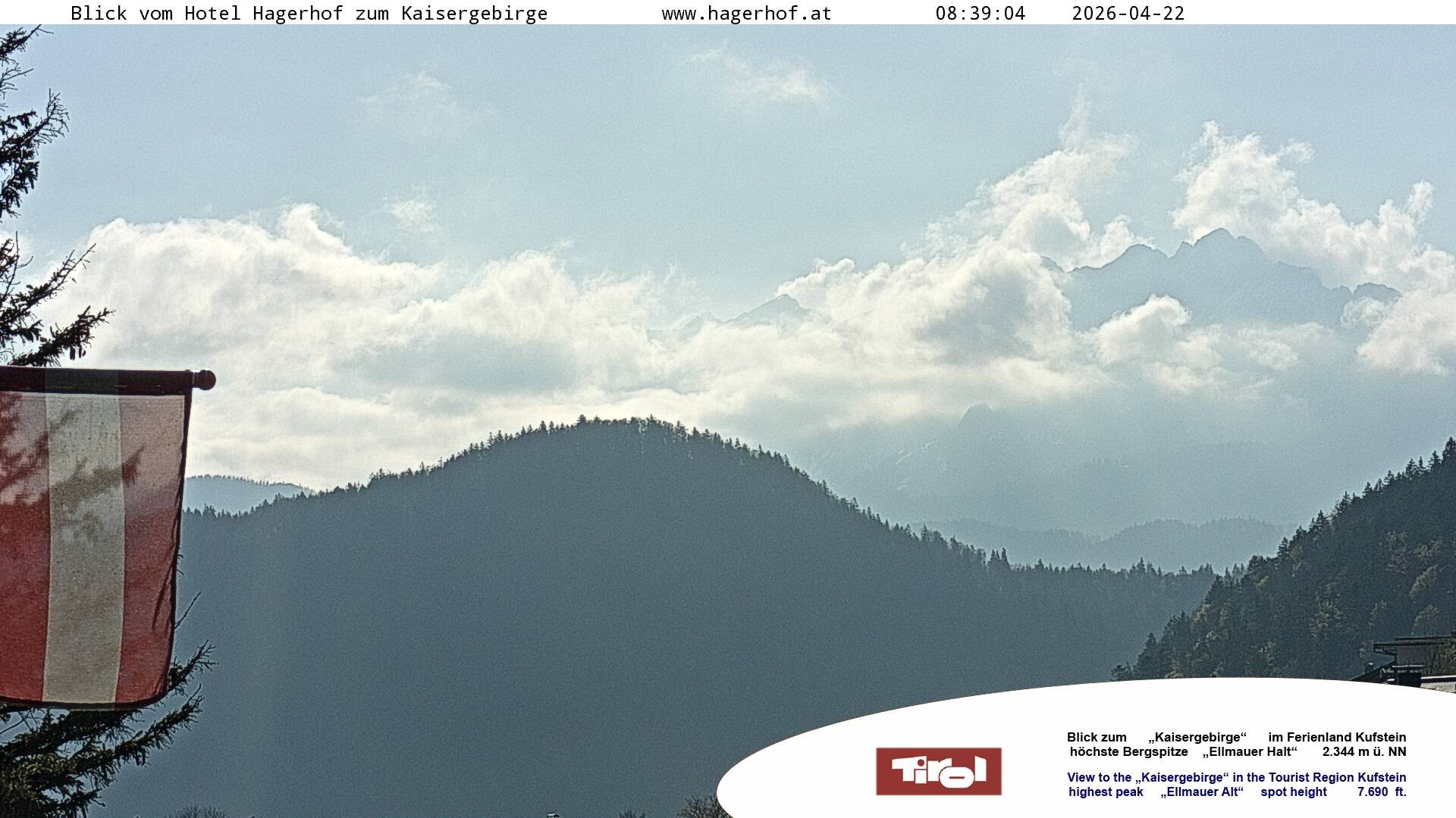 Archiv Foto Webcam Blick aufs Kaisergebirge