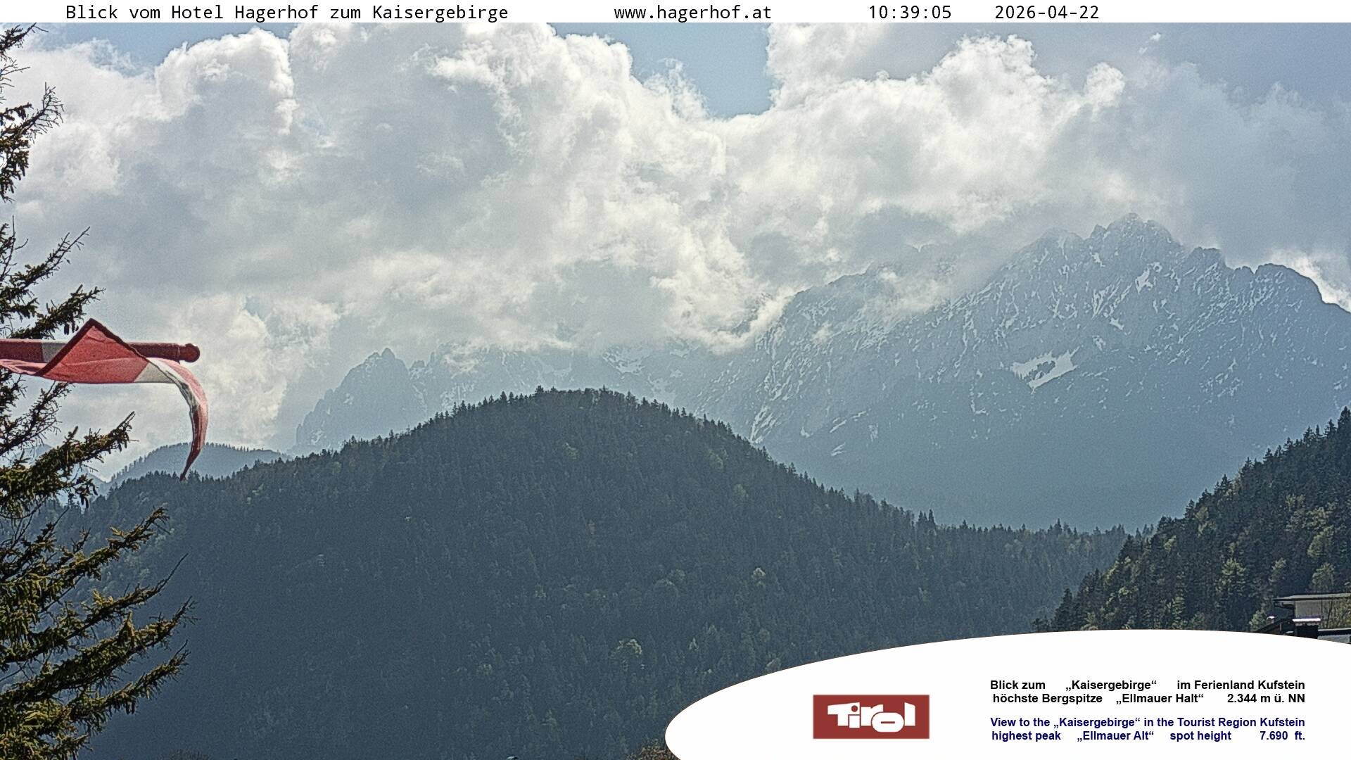 Archiv Foto Webcam Blick aufs Kaisergebirge