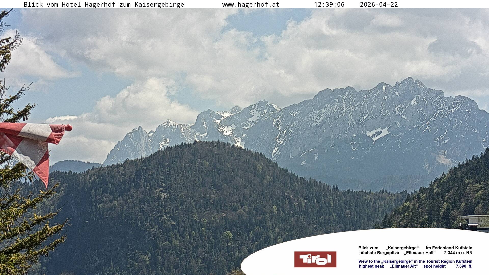 Archiv Foto Webcam Blick aufs Kaisergebirge
