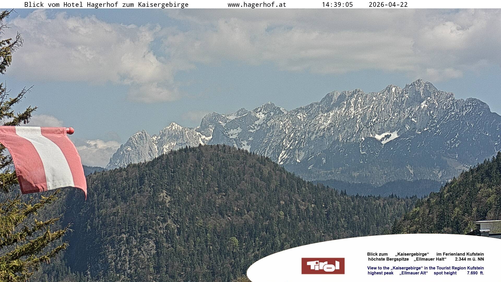 Archiv Foto Webcam Blick aufs Kaisergebirge