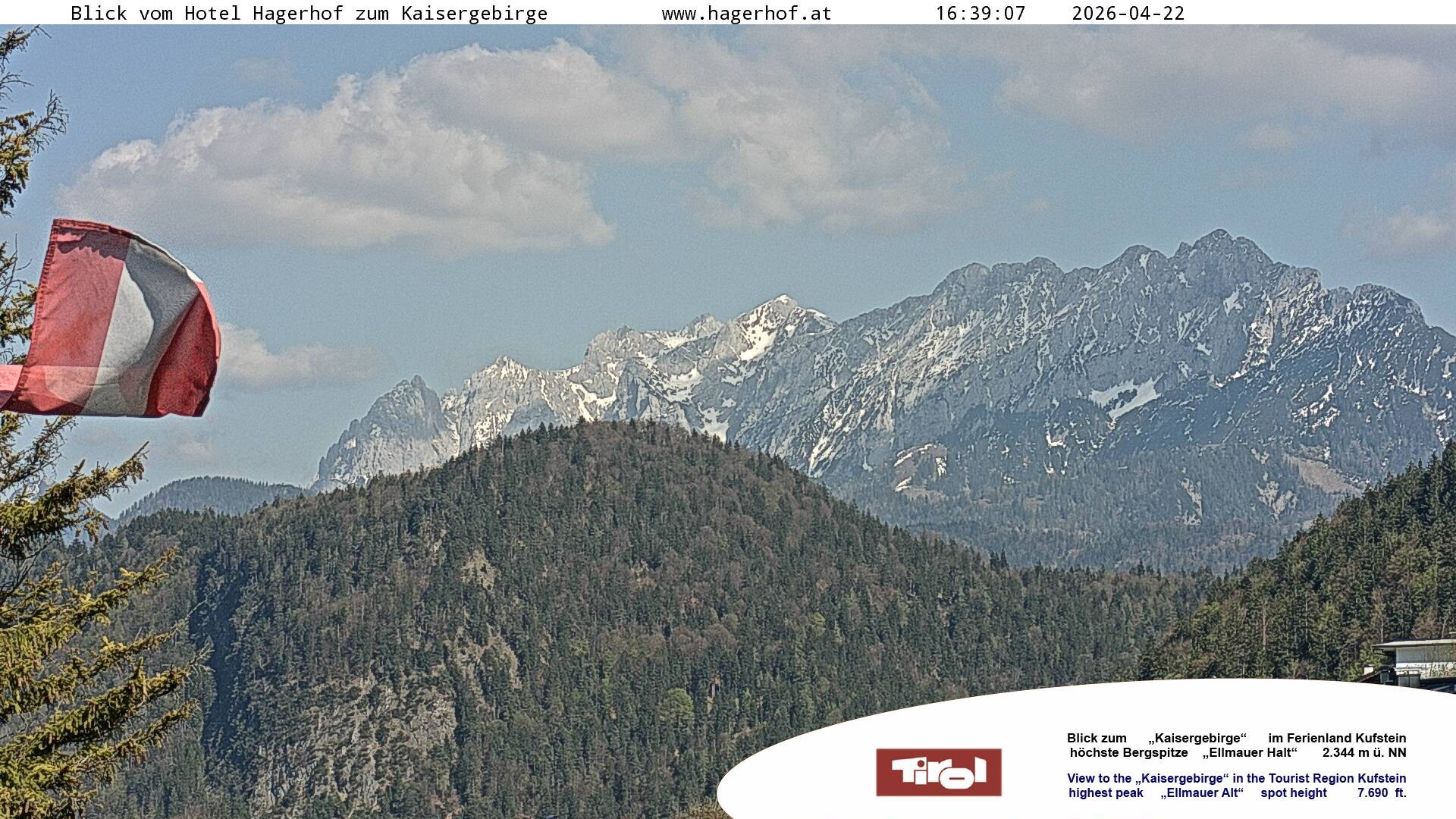 Archiv Foto Webcam Blick aufs Kaisergebirge