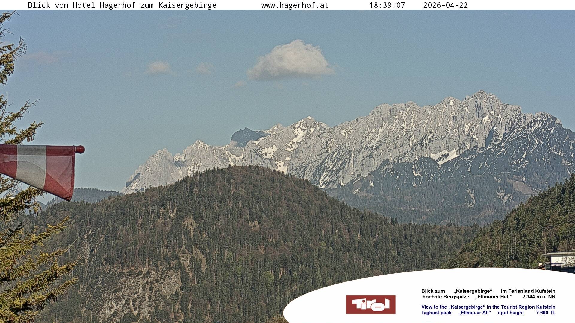 Archiv Foto Webcam Blick aufs Kaisergebirge