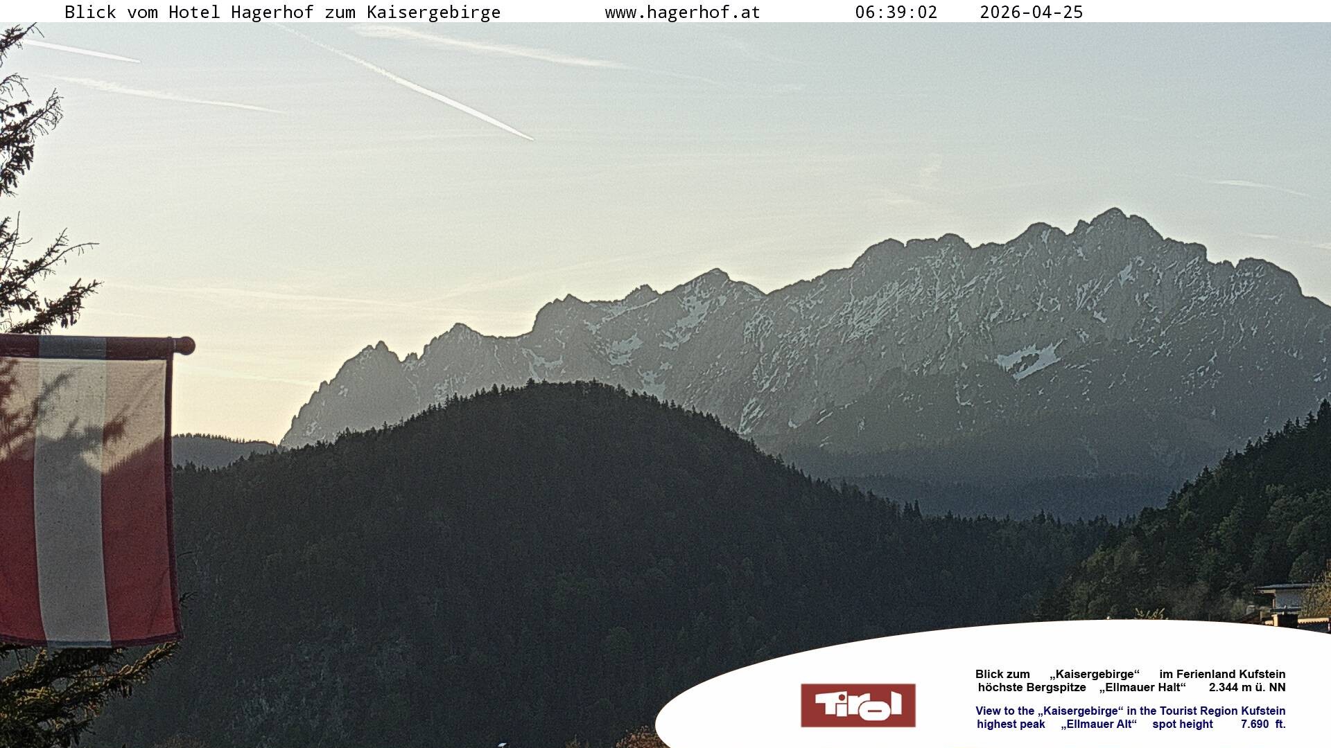 Archiv Foto Webcam Blick aufs Kaisergebirge