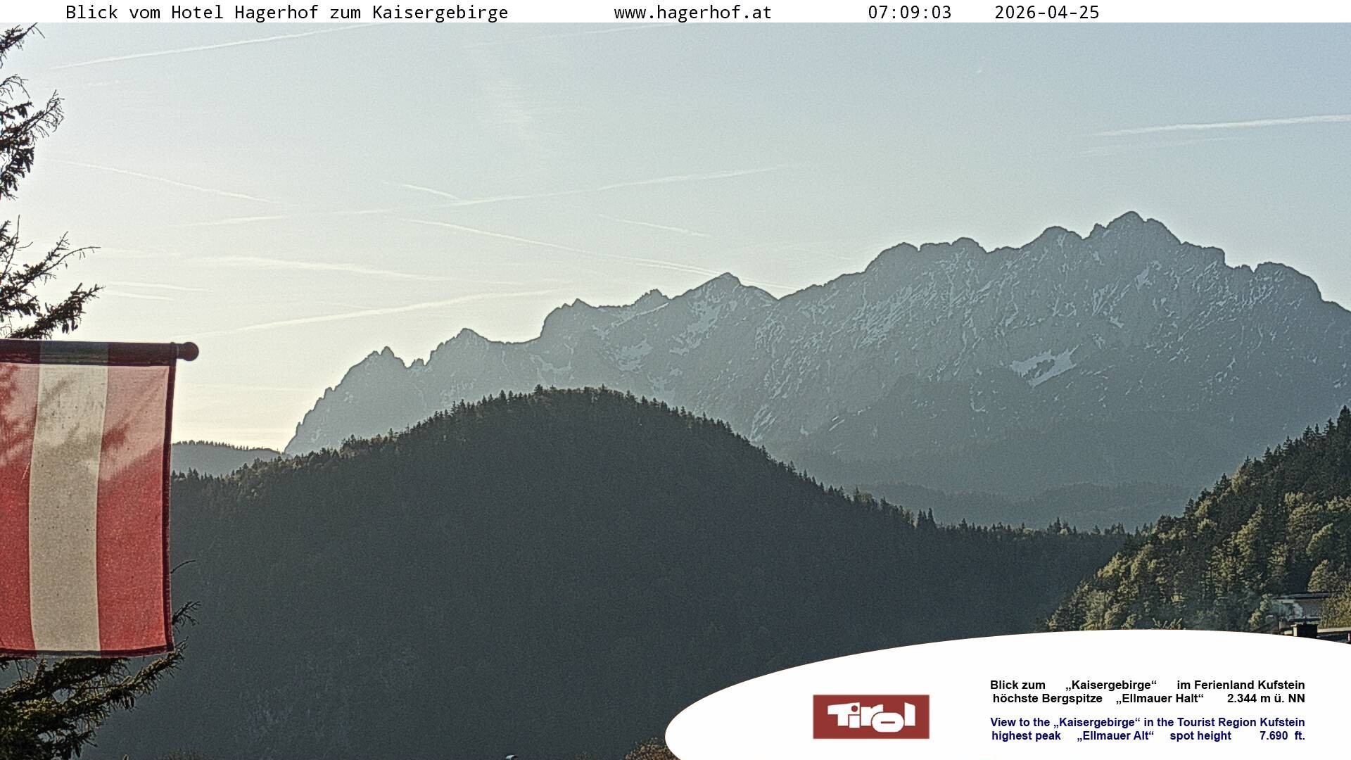 Archiv Foto Webcam Blick aufs Kaisergebirge