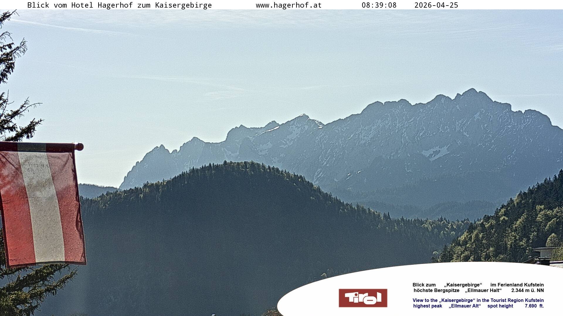 Archiv Foto Webcam Blick aufs Kaisergebirge
