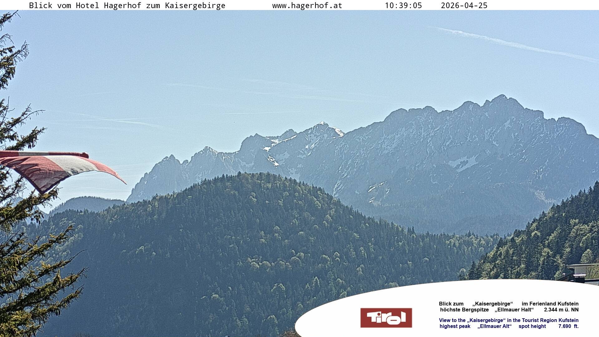 Archiv Foto Webcam Blick aufs Kaisergebirge