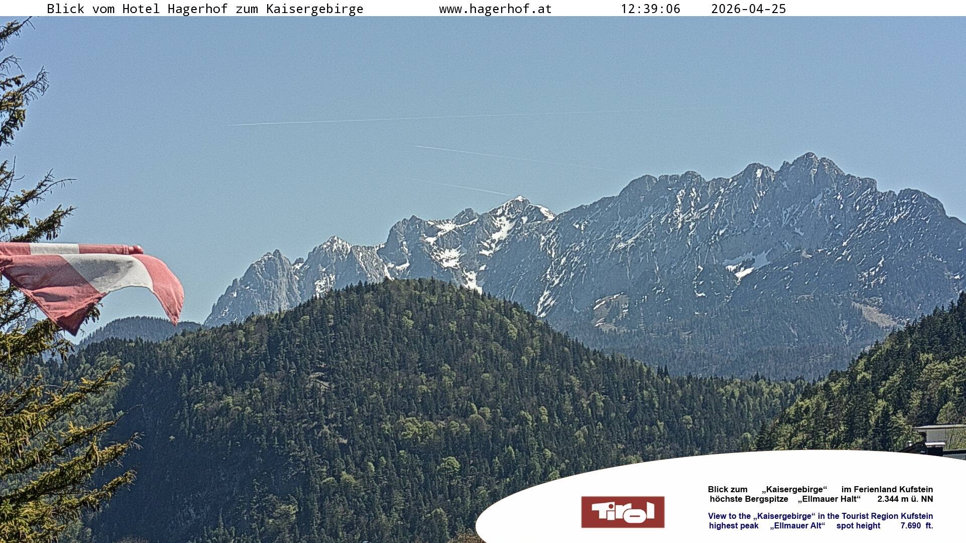 Archiv Foto Webcam Blick aufs Kaisergebirge