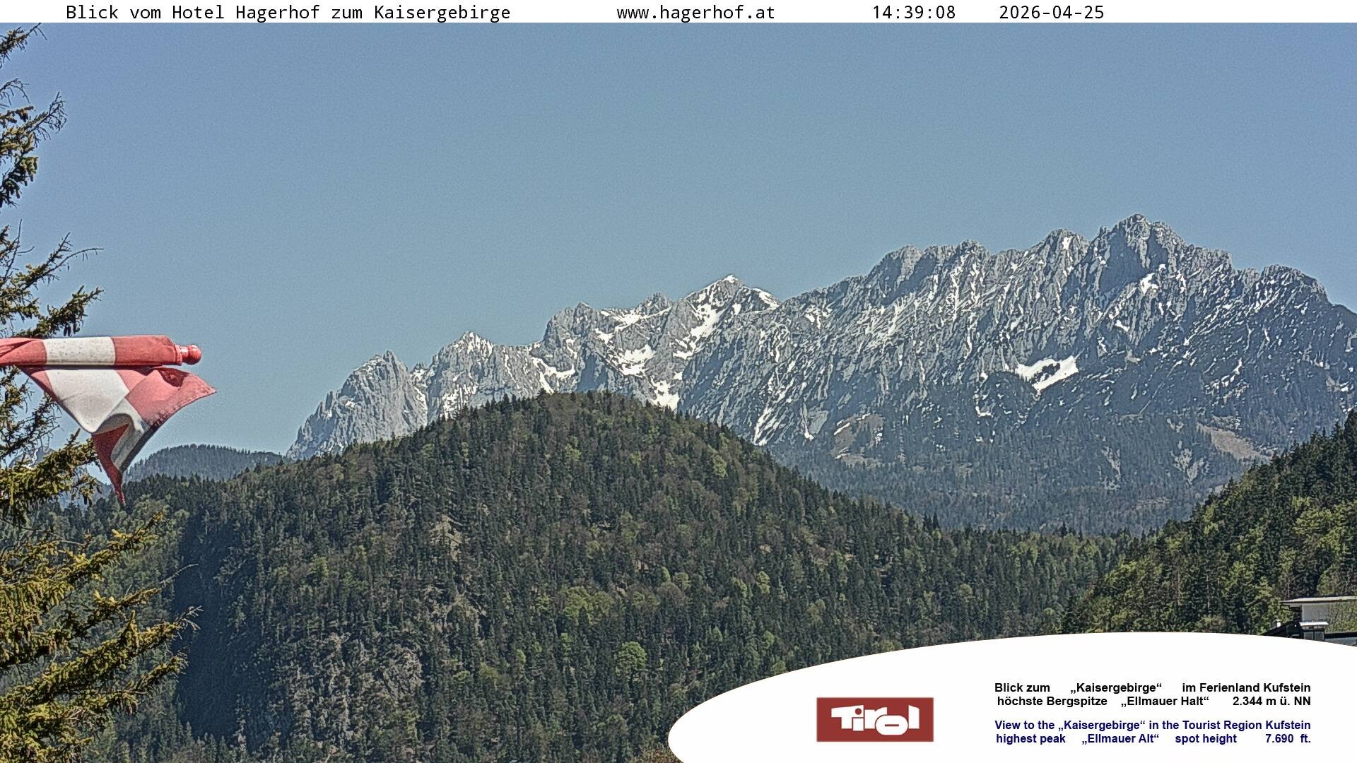 Archiv Foto Webcam Blick aufs Kaisergebirge