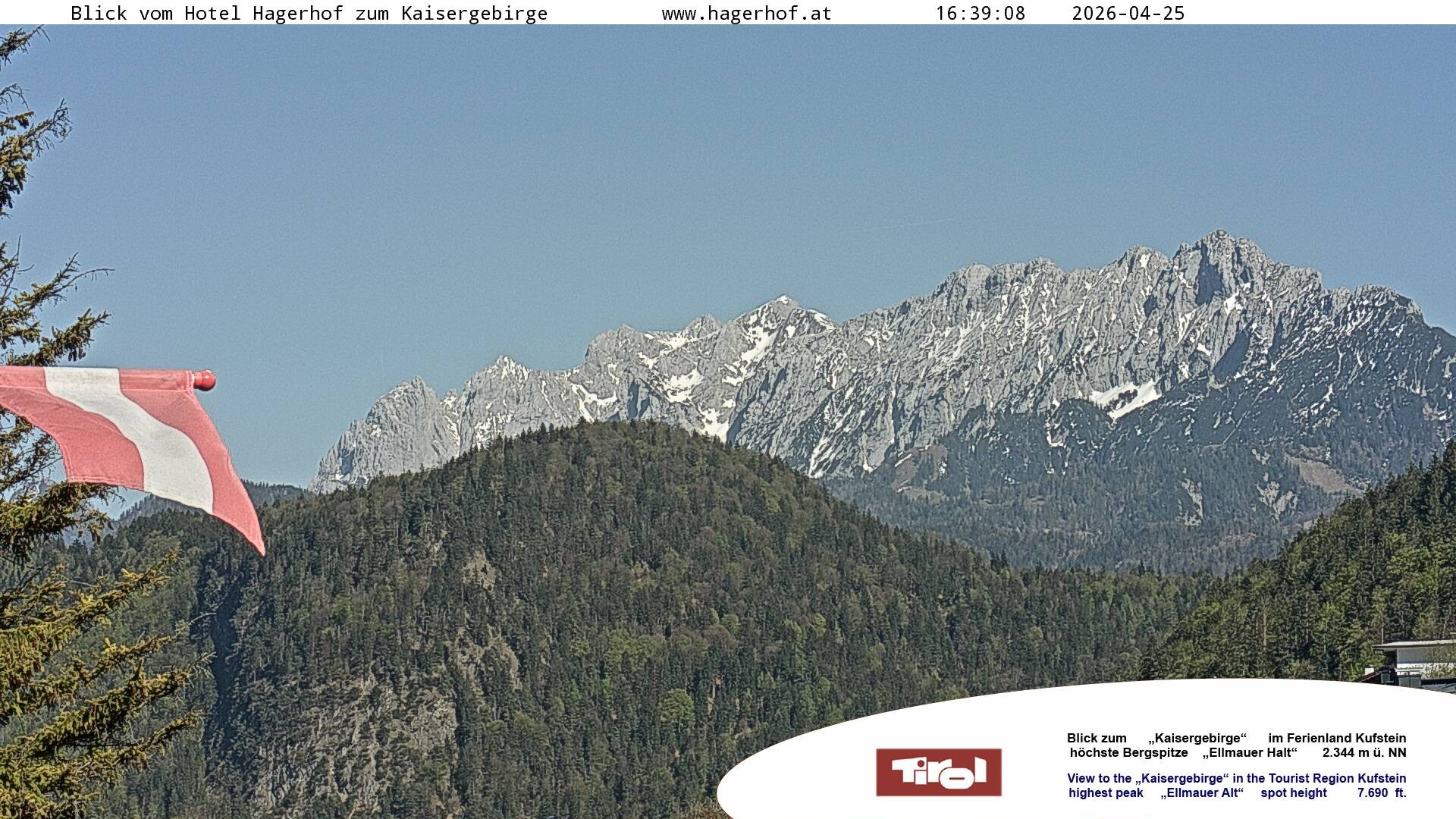 Archiv Foto Webcam Blick aufs Kaisergebirge