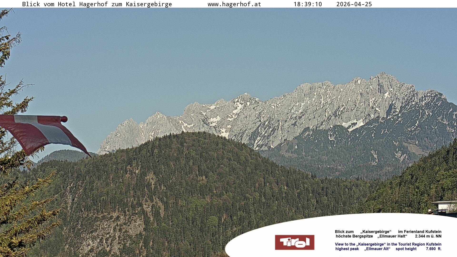 Archiv Foto Webcam Blick aufs Kaisergebirge