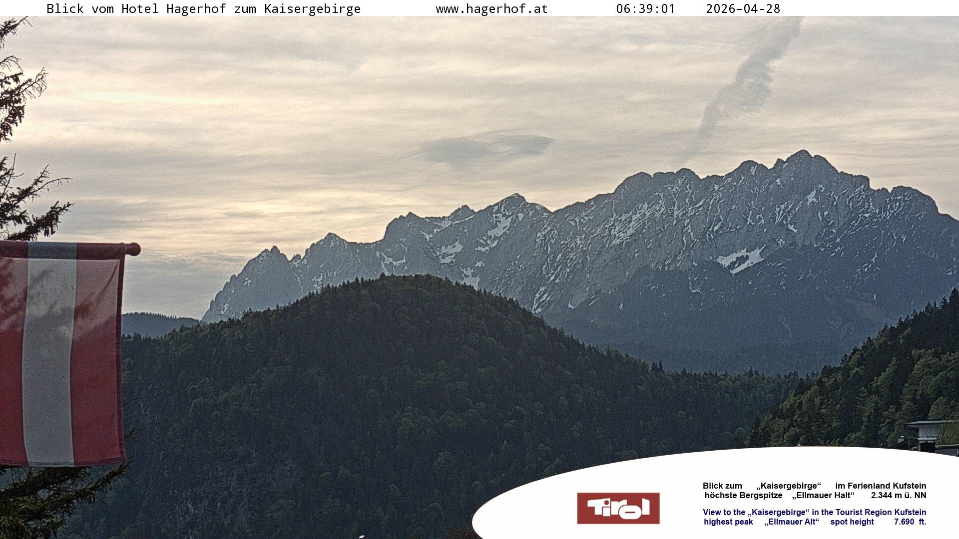 Archiv Foto Webcam Blick aufs Kaisergebirge