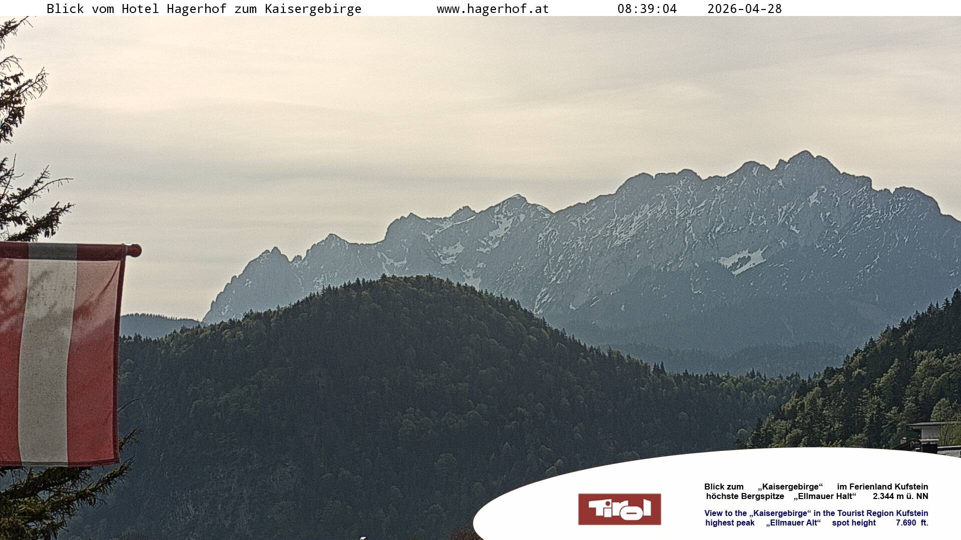 Archiv Foto Webcam Blick aufs Kaisergebirge