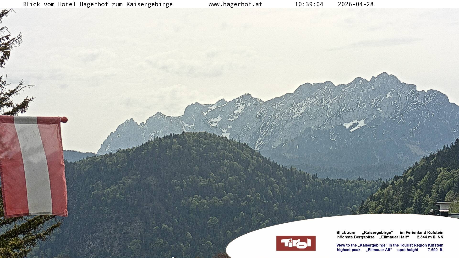 Archiv Foto Webcam Blick aufs Kaisergebirge
