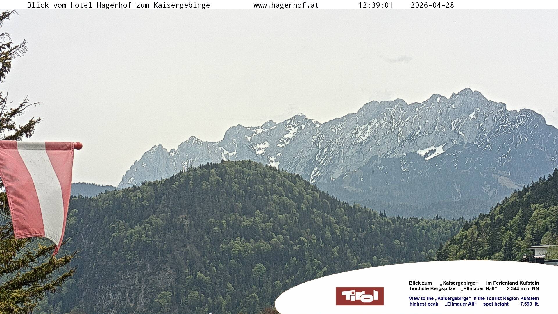 Archived image Webcam View to Kaisergebirge