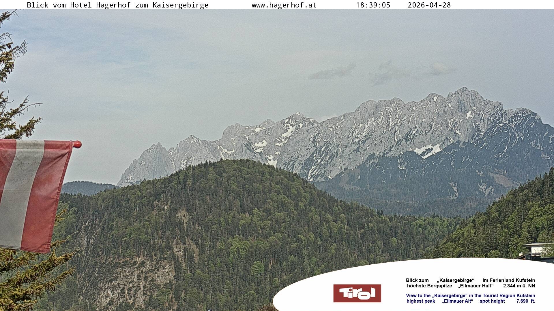 Archived image Webcam View to Kaisergebirge