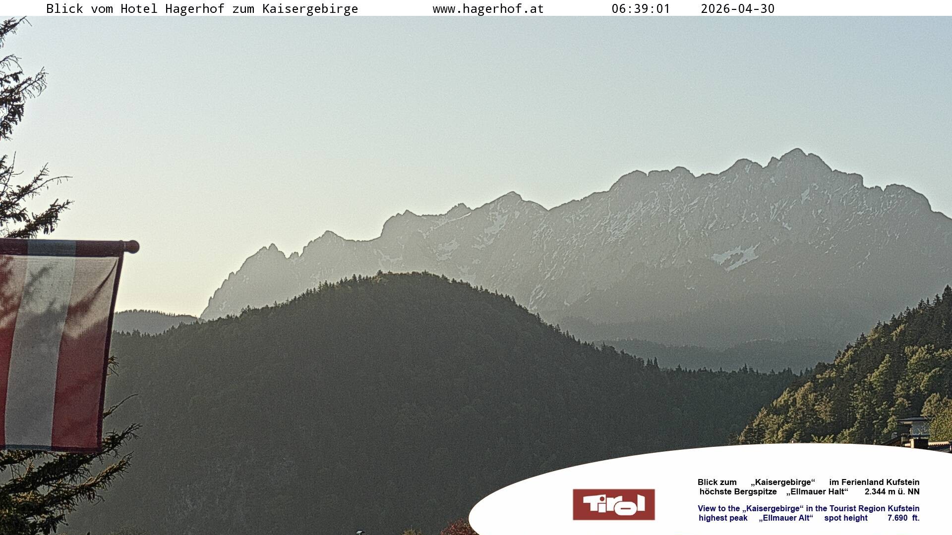 Archiv Foto Webcam Blick aufs Kaisergebirge