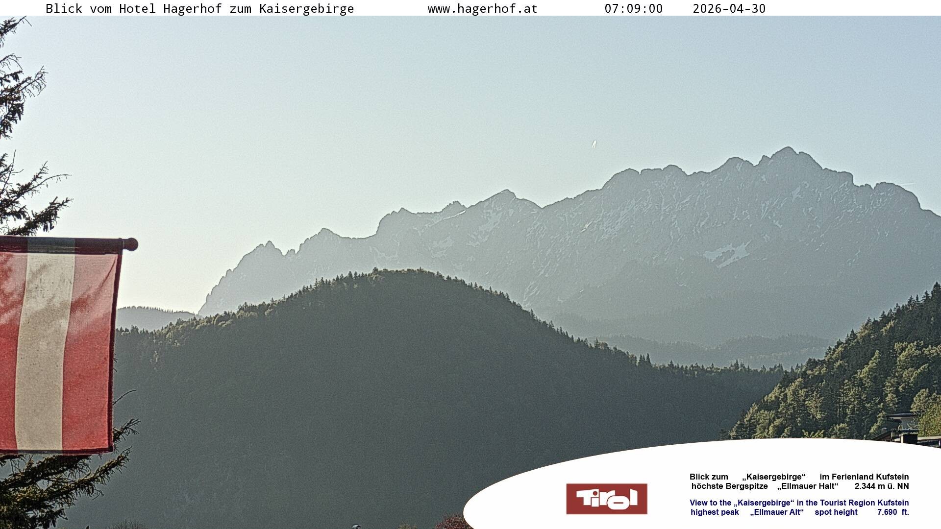 Archiv Foto Webcam Blick aufs Kaisergebirge
