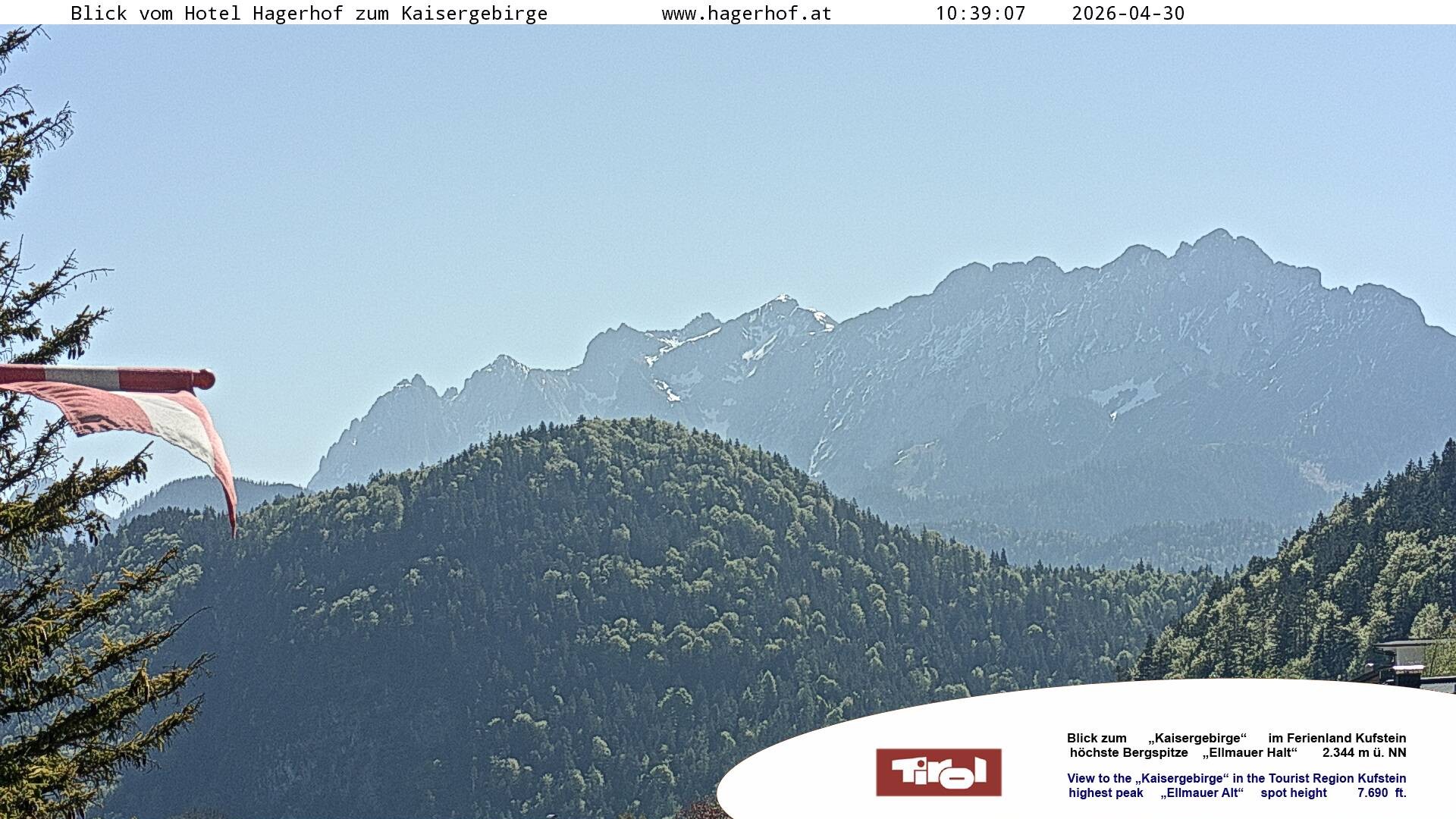 Archiv Foto Webcam Blick aufs Kaisergebirge