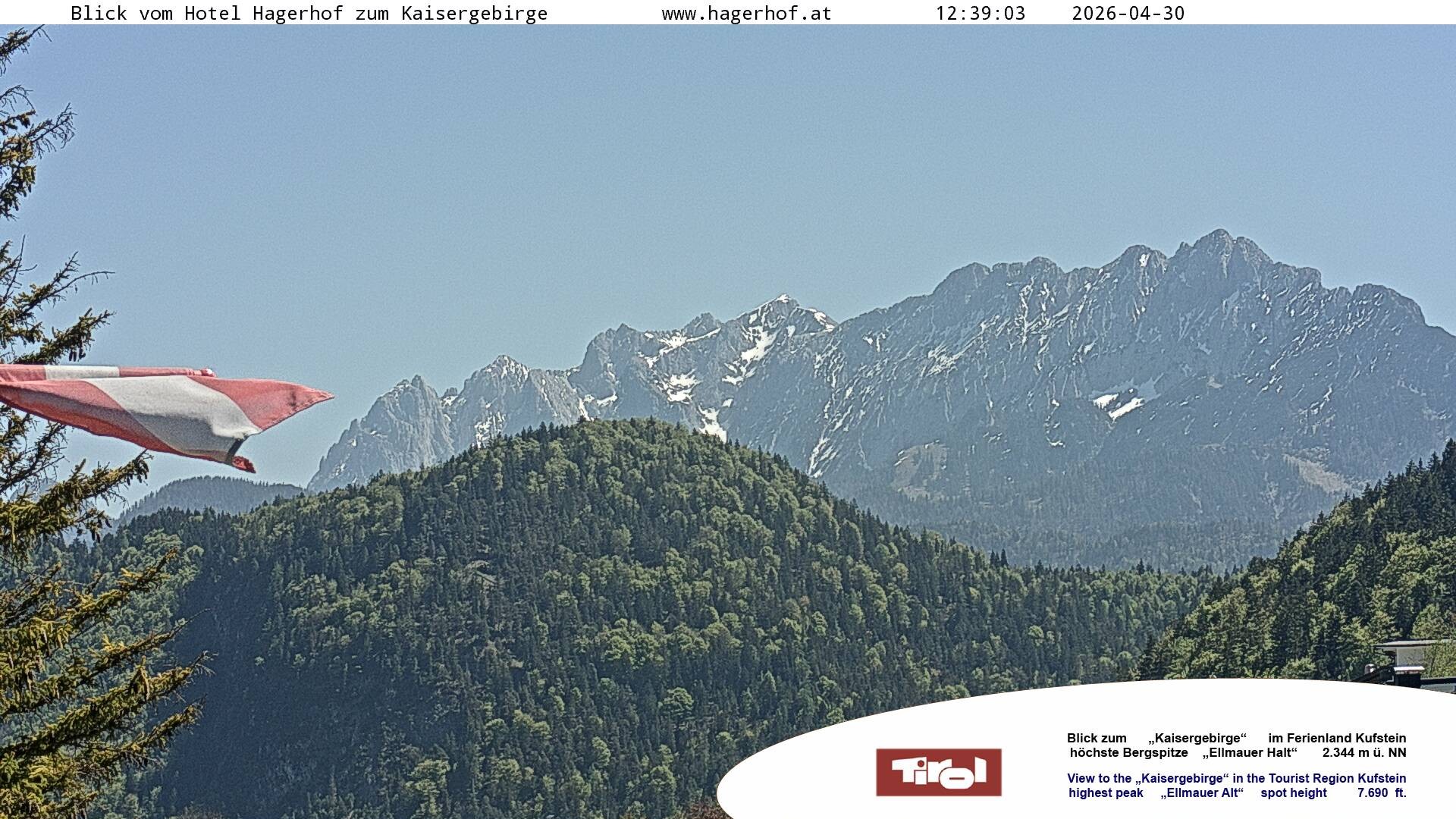 Archiv Foto Webcam Blick aufs Kaisergebirge