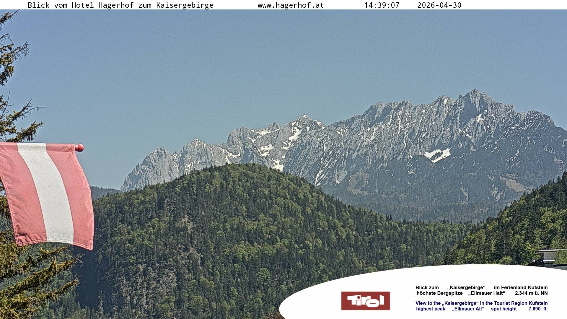 Archiv Foto Webcam Blick aufs Kaisergebirge