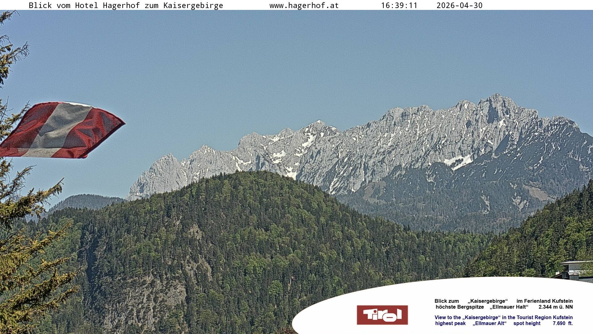 Archiv Foto Webcam Blick aufs Kaisergebirge