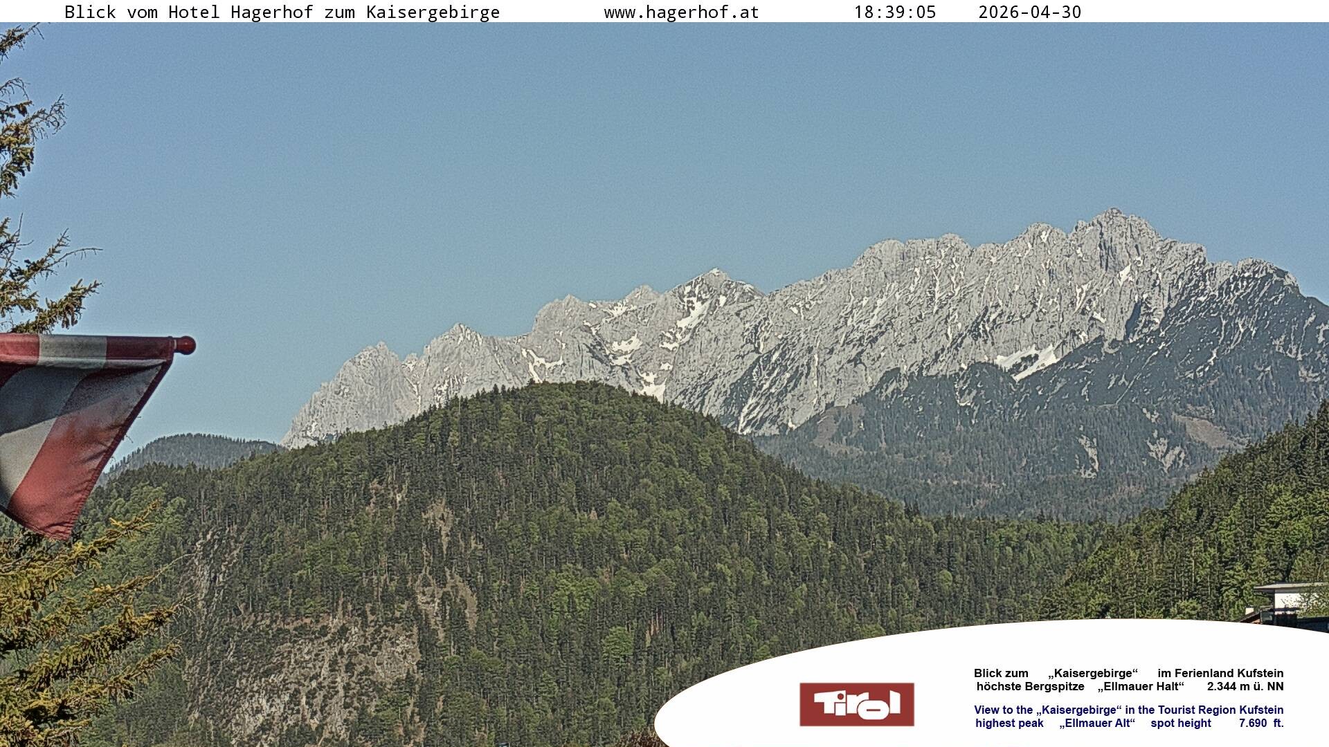 Archiv Foto Webcam Blick aufs Kaisergebirge