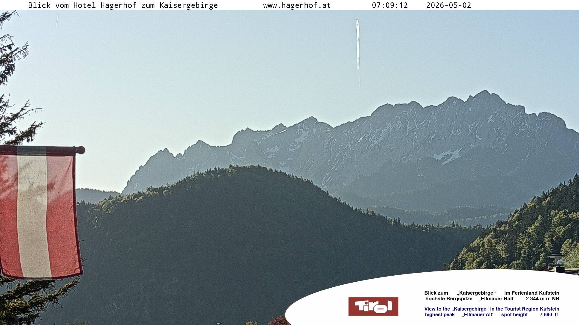 Archiv Foto Webcam Blick aufs Kaisergebirge