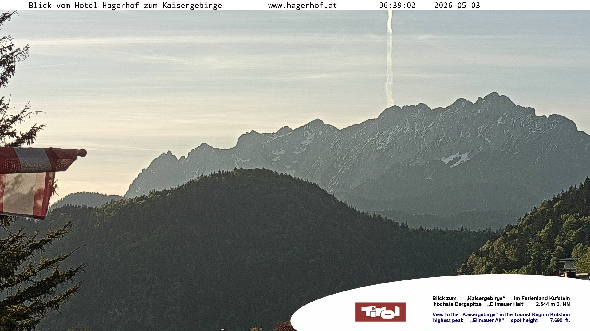 Archiv Foto Webcam Blick aufs Kaisergebirge