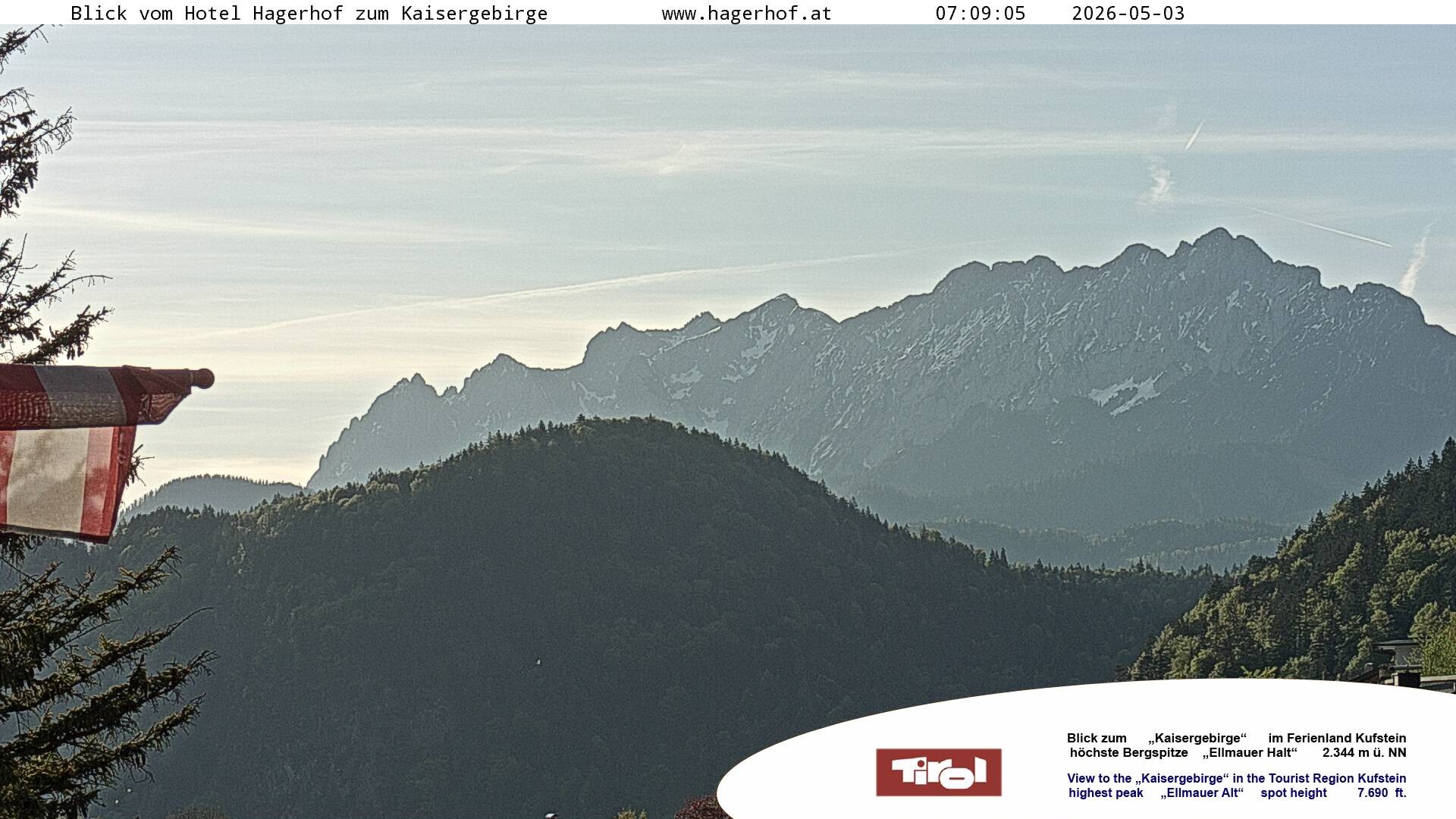 Archiv Foto Webcam Blick aufs Kaisergebirge