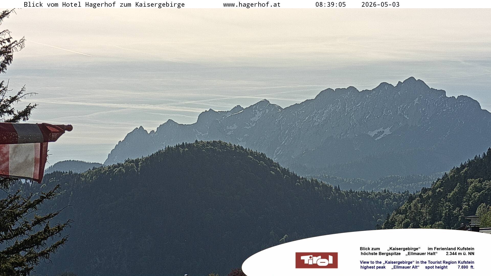 Archiv Foto Webcam Blick aufs Kaisergebirge